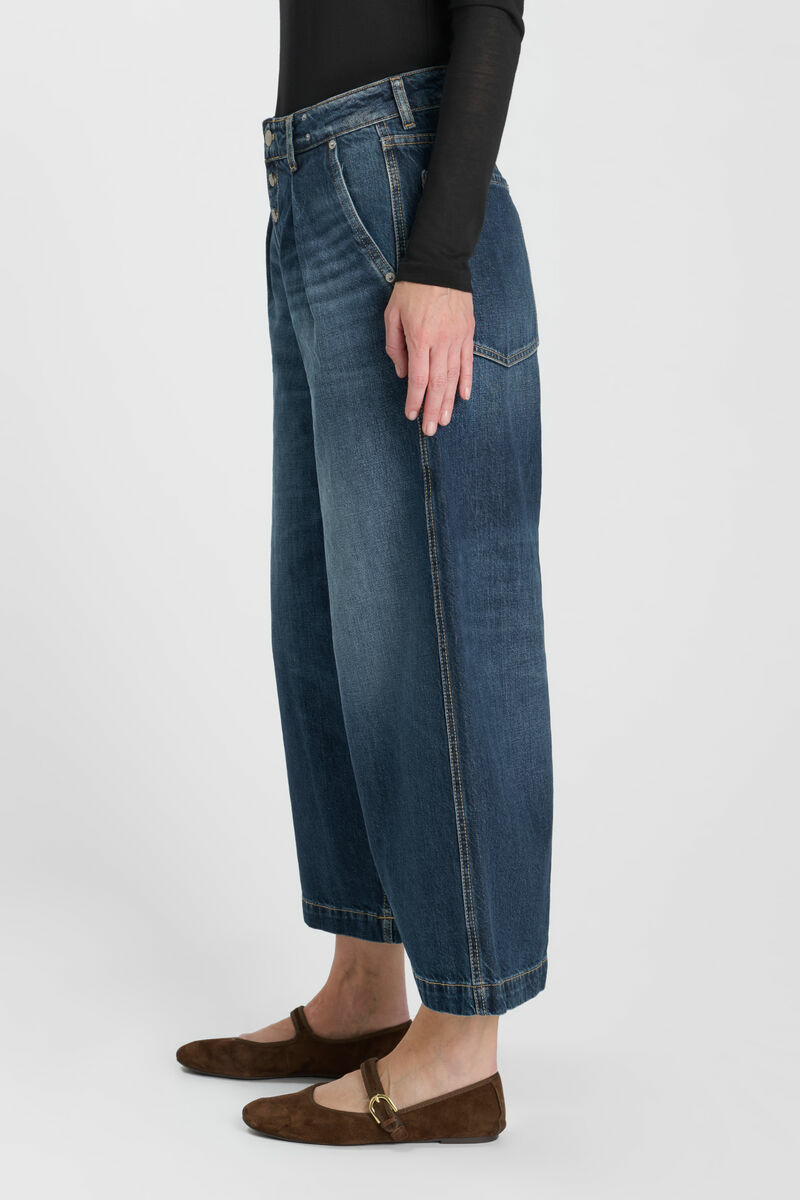 Jeans wide leg Donna blau Nr.2