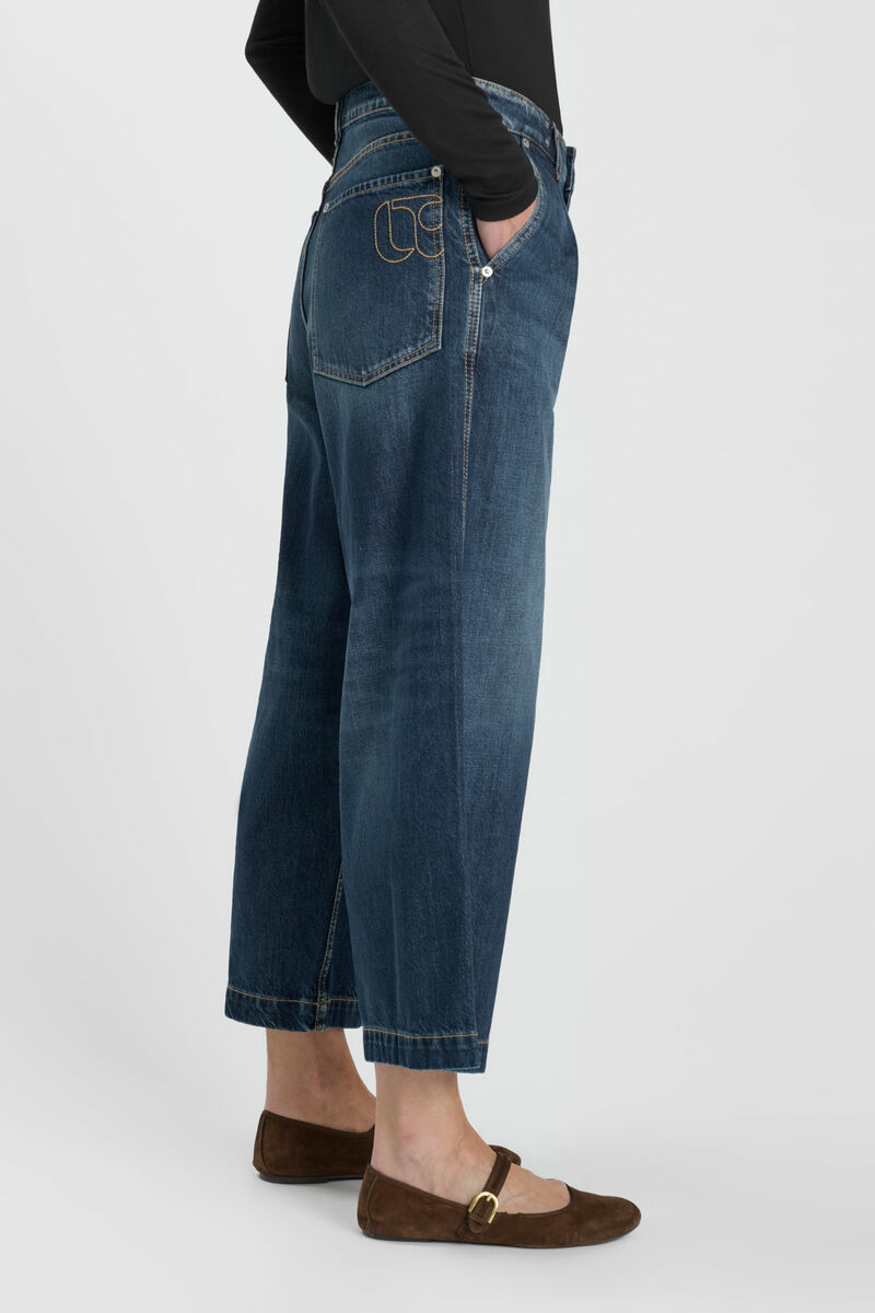 Jeans wide leg Donna blau Nr.2