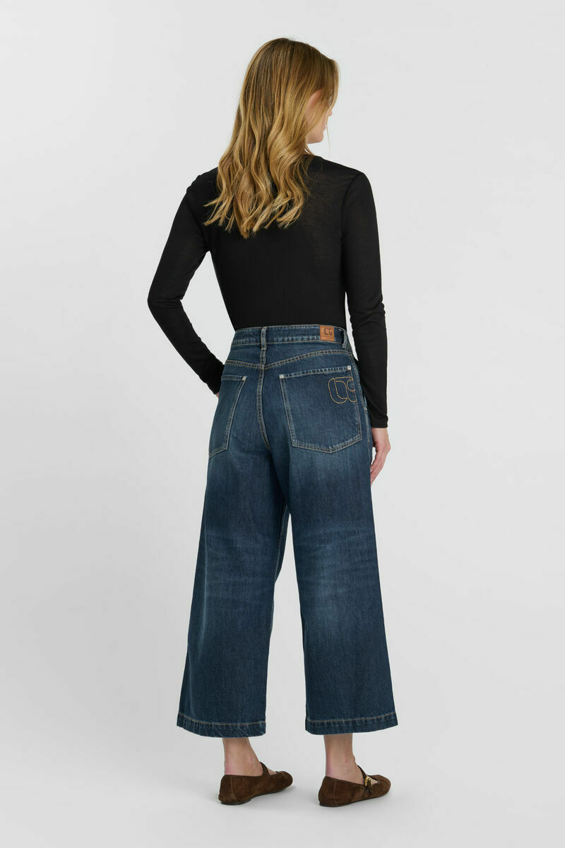 Jeans wide leg Donna blau Nr.2