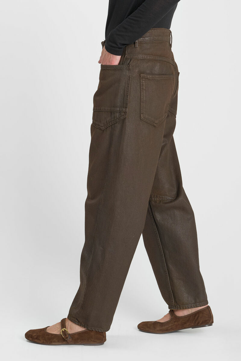 Jeans balloon Madie Beschichtete Braun
