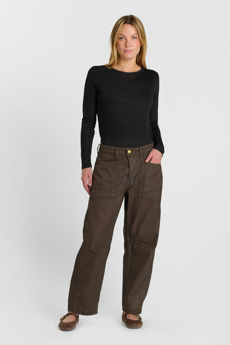 Jeans balloon Madie Beschichtete Braun