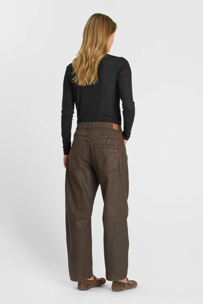 Jeans balloon Madie Beschichtete Braun