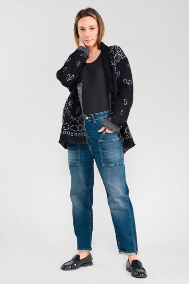 Jeans boyfit Cosy Pocket 7/8 blau Nr.2