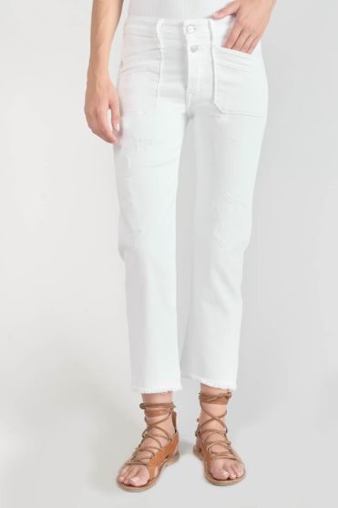 Jeans Pricilia high waist 7/8 destroy weiß 
