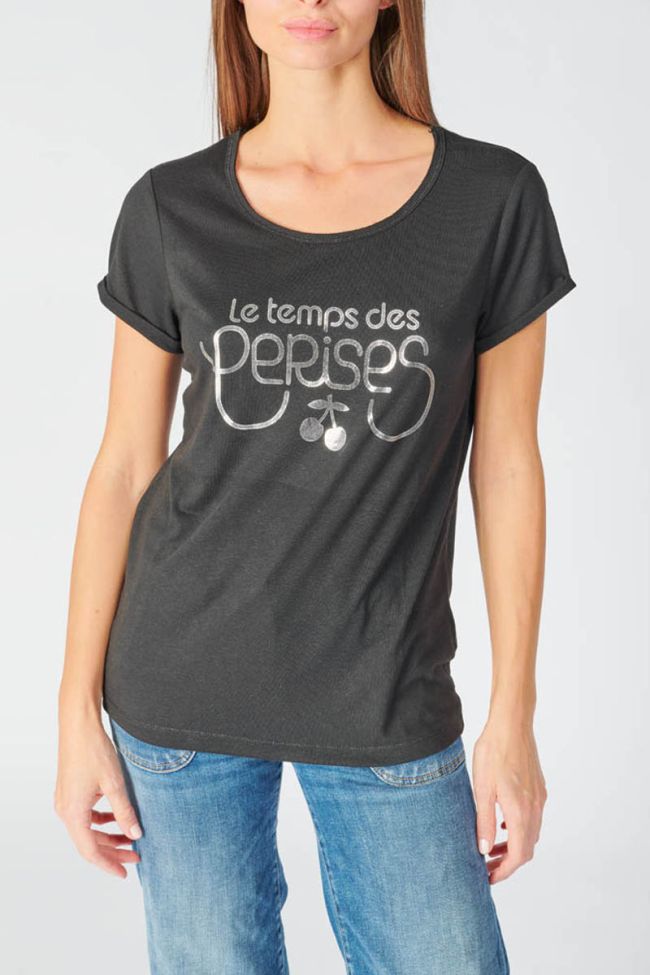 T-shirt Basitram in schwarz