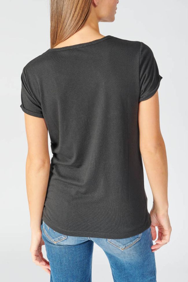 T-shirt Basitram in schwarz