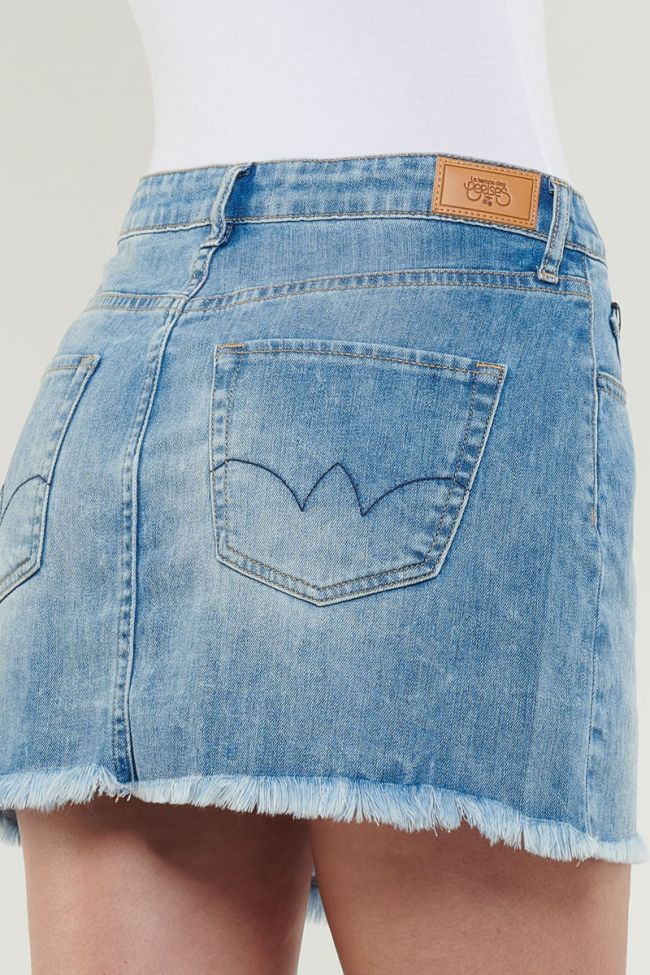 Rock Cybel aus blauem Jeansstoff