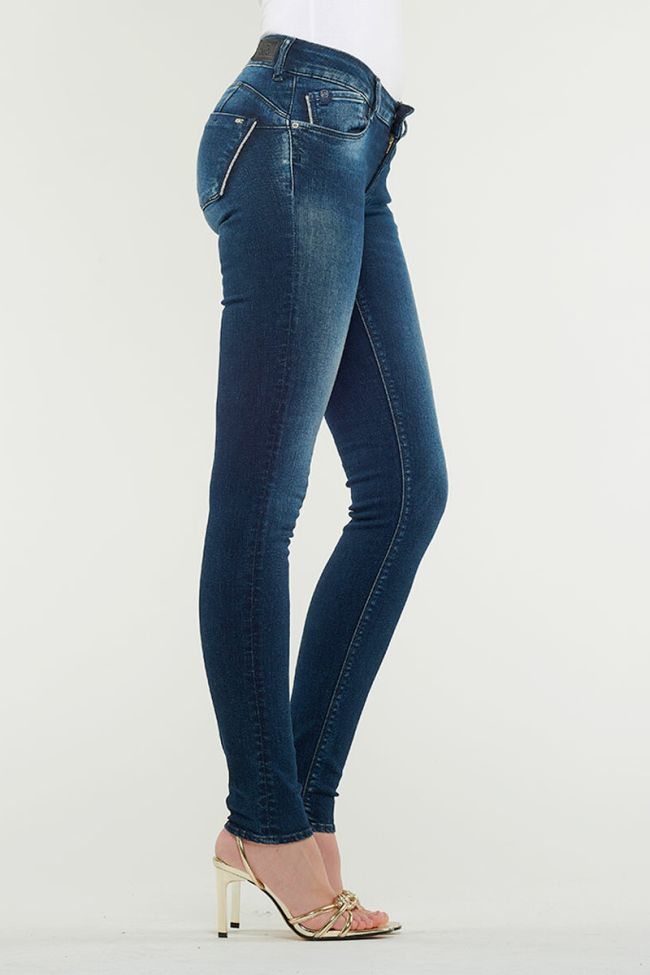 Jeans pulp slim bleu-noir