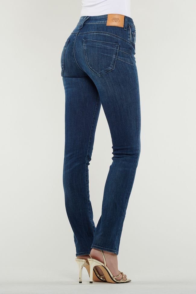 Jeans Pulp Regular Taille Haute  Bleu Foncé