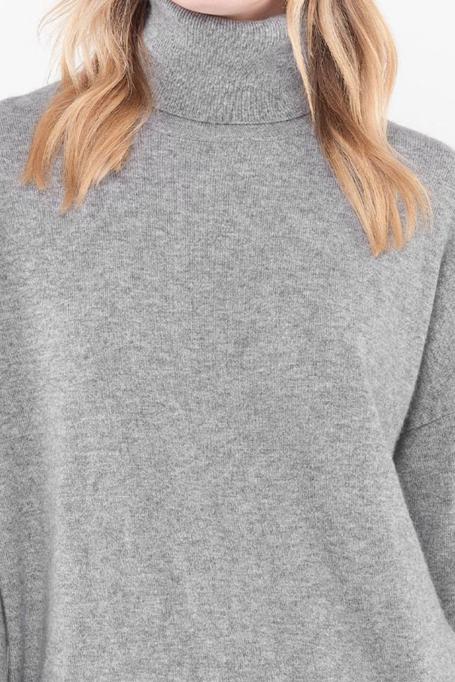 Pull Gigie en laine et cachemire gris