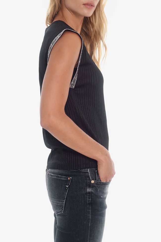 T-shirt Kishine in schwarz