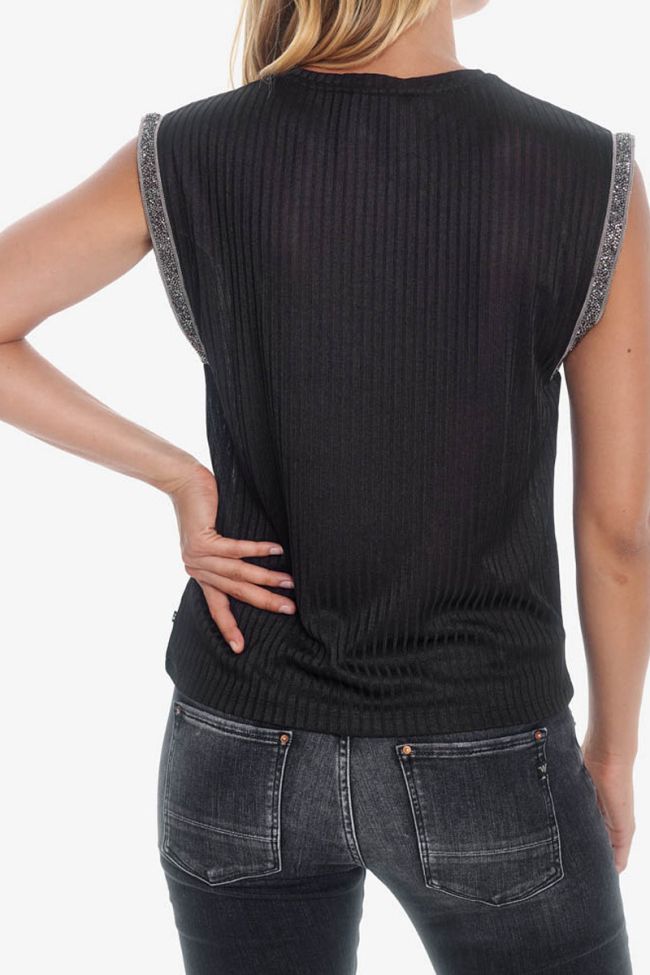 T-shirt Kishine in schwarz