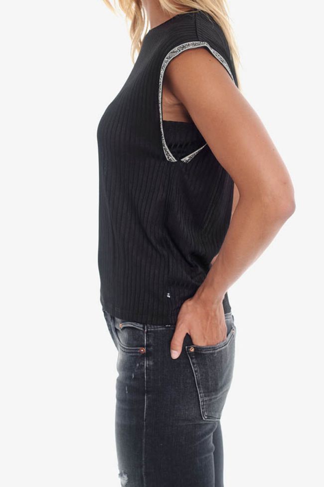 T-shirt Kishine in schwarz