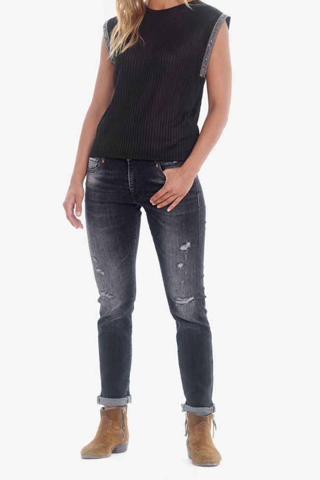 T-shirt Kishine in schwarz