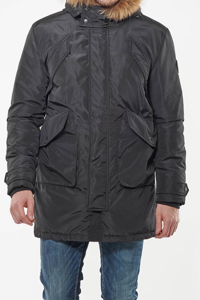 Parka Clovis noire avec fourrure
