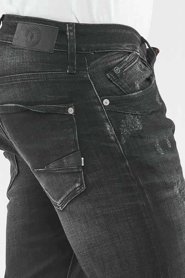 Jeans Power Skinny in Schwarz Destroy