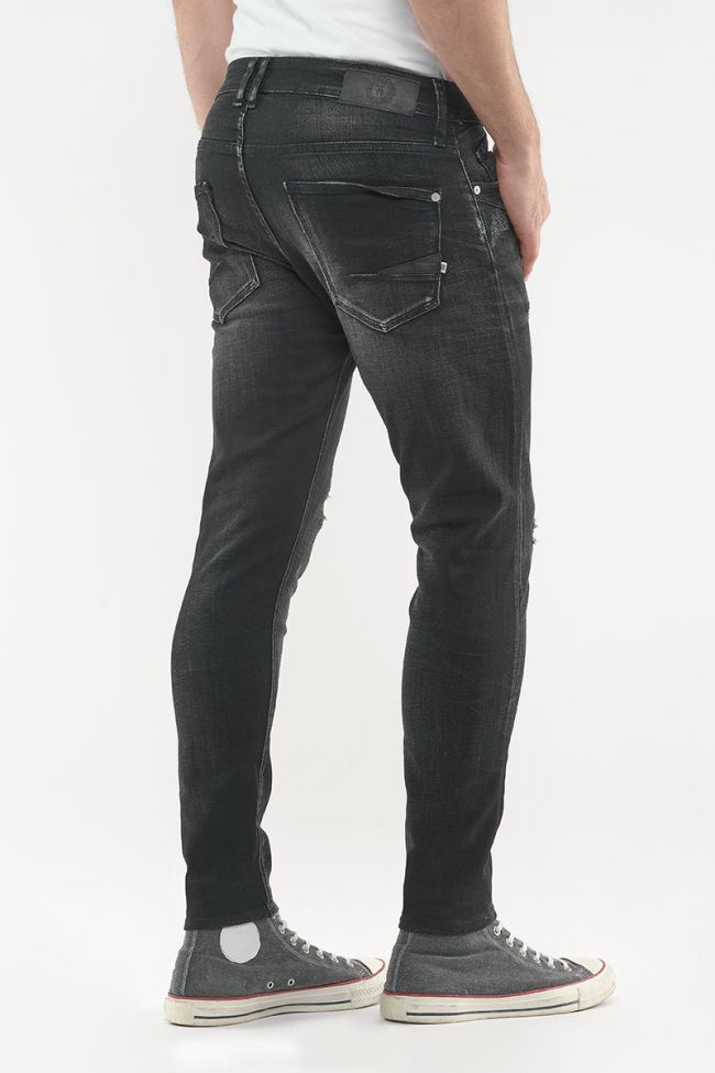 Jeans Power Skinny in Schwarz Destroy