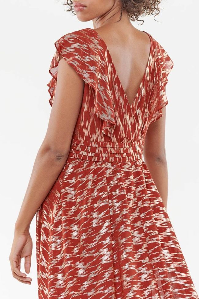 Langes kleid Armona in braun