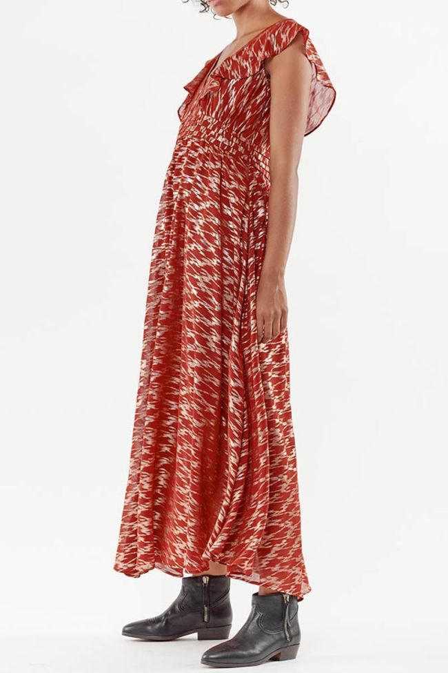 Langes kleid Armona in braun