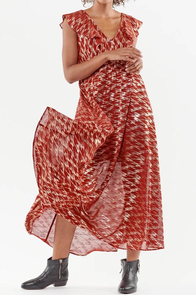 Langes kleid Armona in braun