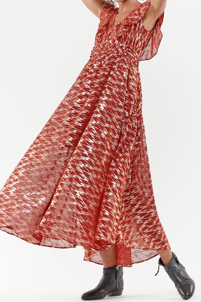 Langes kleid Armona in braun