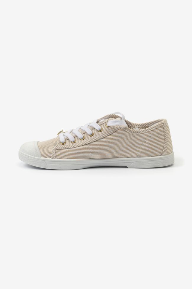 Sneakers Basic mit goldenen Streifen