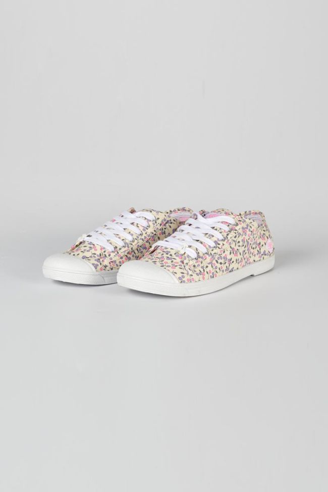 Sneakers Basic mit Blumenmuster