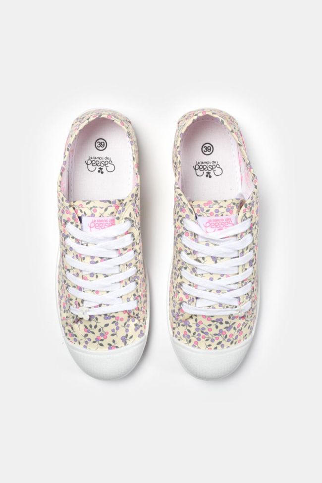 Sneakers Basic mit Blumenmuster