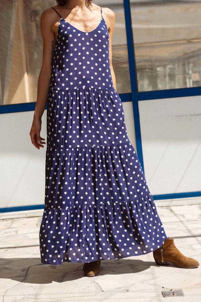 Langes kleid Roya in blau