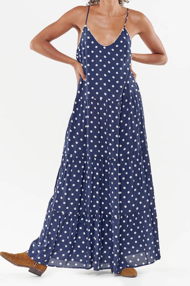 Langes kleid Roya in blau