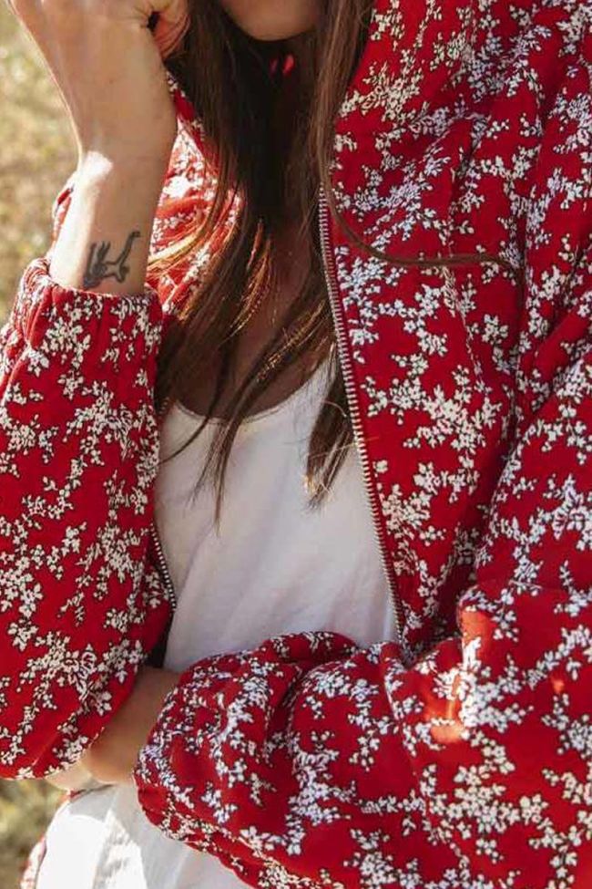 Kapuzen-sweatshirt Strada in rot