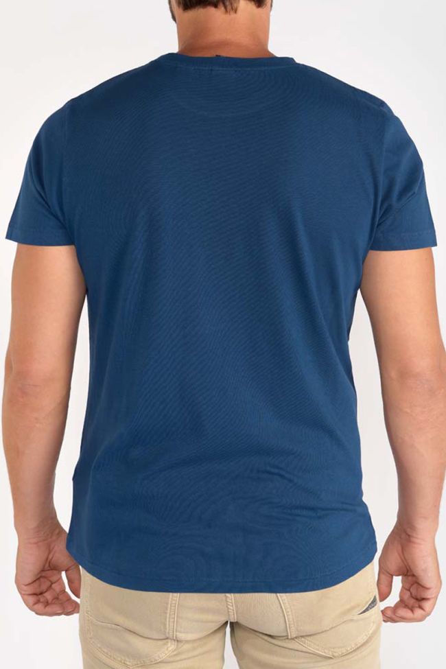 T-shirt Brown in blau