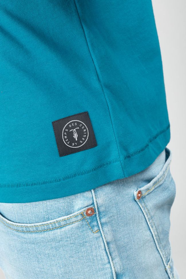 T-shirt Brown in blau