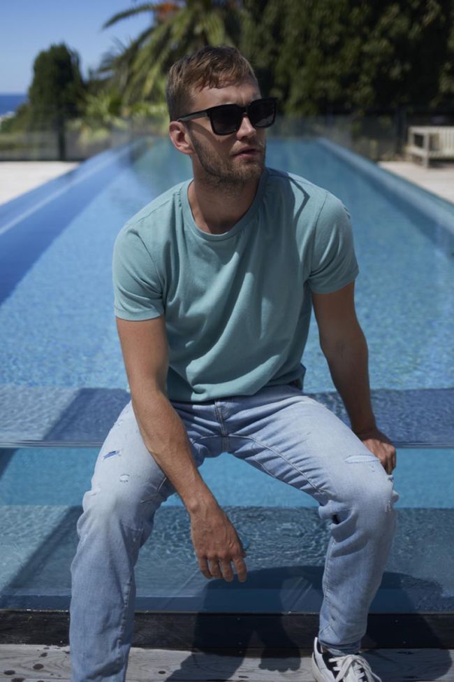 T-Shirt Brown in grün