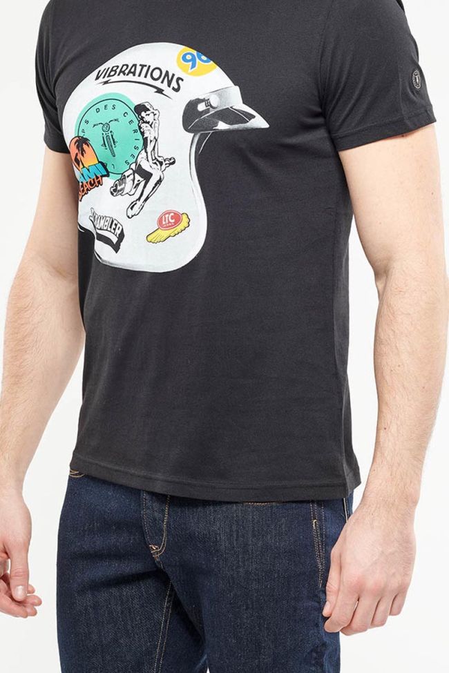 T-shirt Guzzi in schwarz