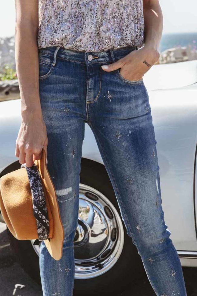 Power Skinny 7/8 jeans destroy vintage blau Nr.4