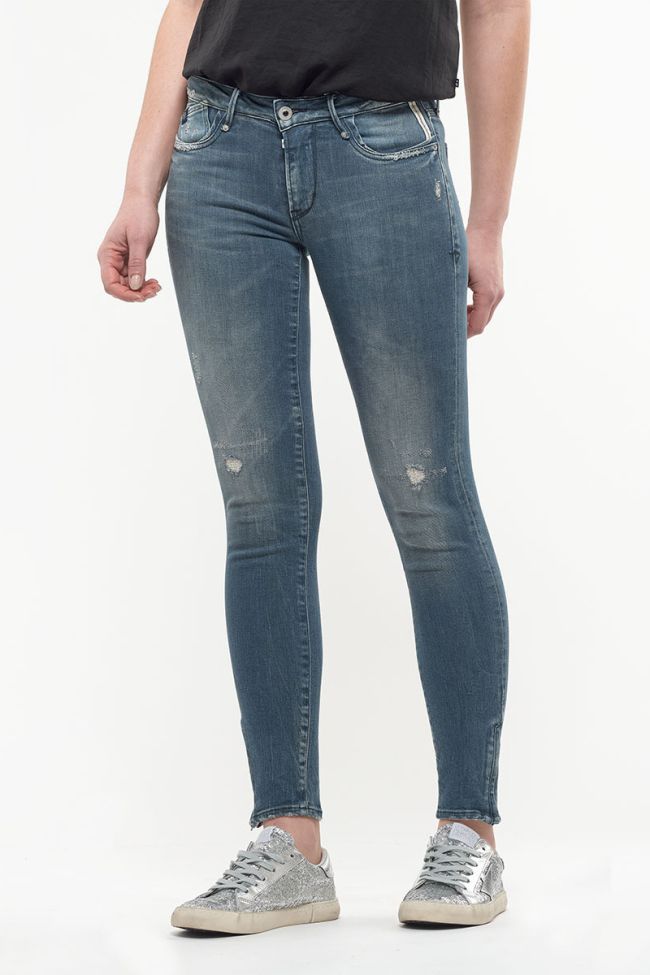 Power Skinny 7/8 jeans destroy blau-schwarz Nr.4