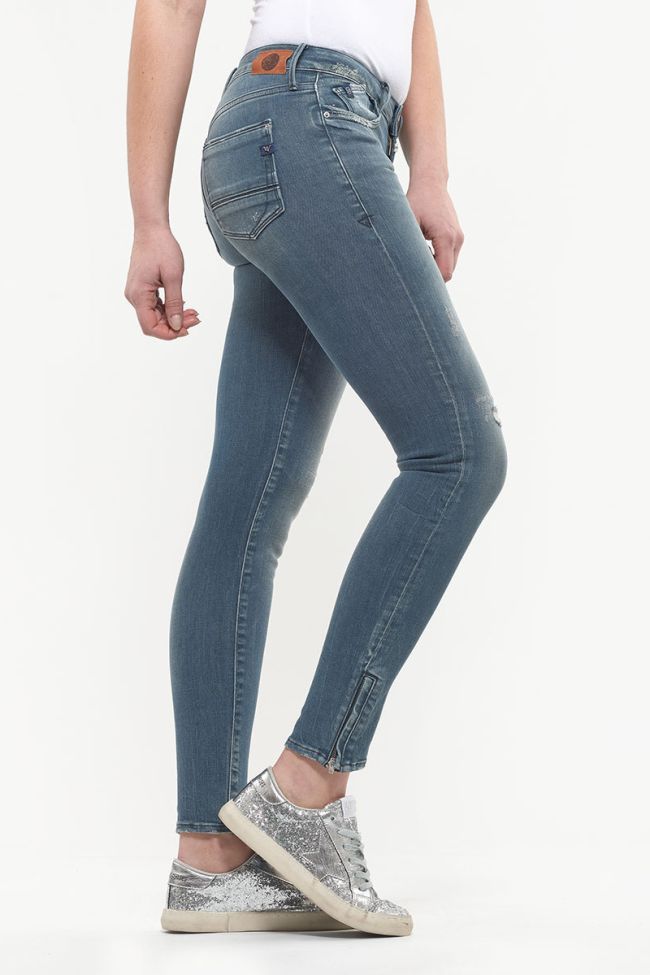 Power Skinny 7/8 jeans destroy blau-schwarz Nr.4