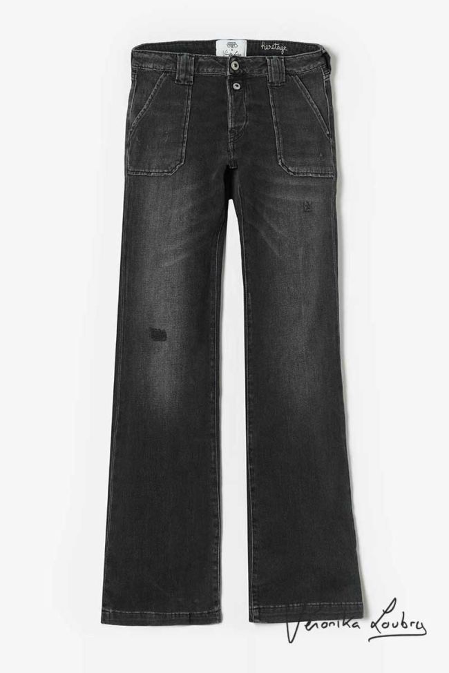 Flare jeans destroy schwarz Nr.1