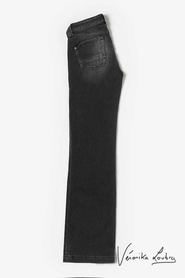 Flare jeans destroy schwarz Nr.1