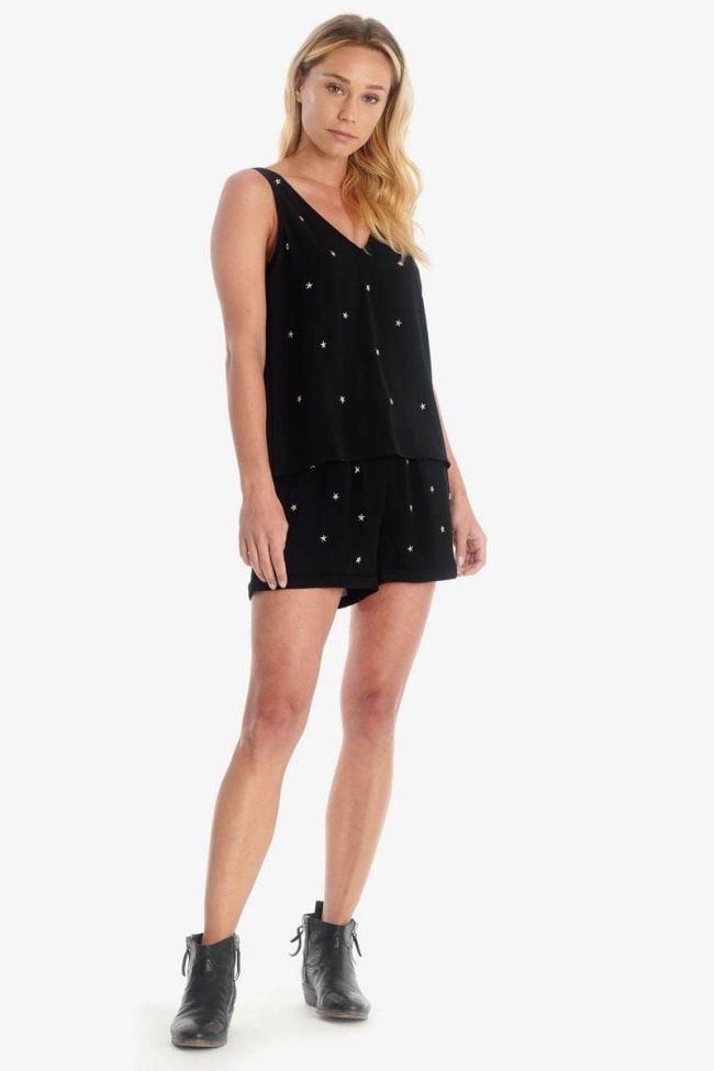 Top Fioni in schwarz