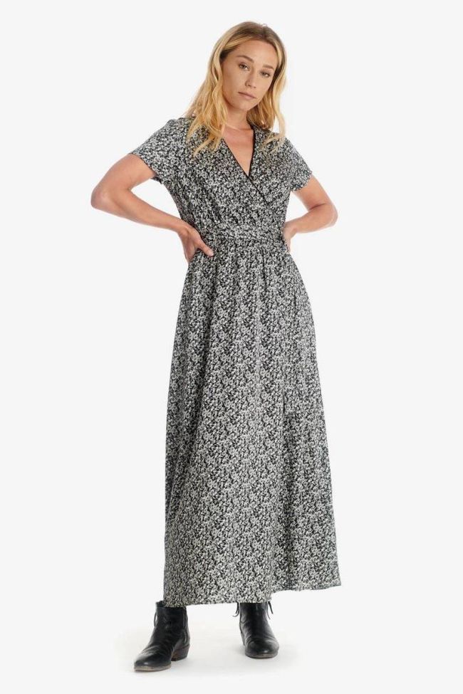 Langes kleid Rugy in schwarz