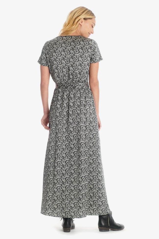 Langes kleid Rugy in schwarz