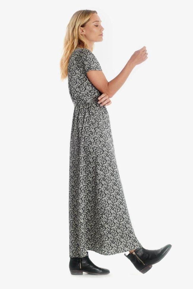 Langes kleid Rugy in schwarz