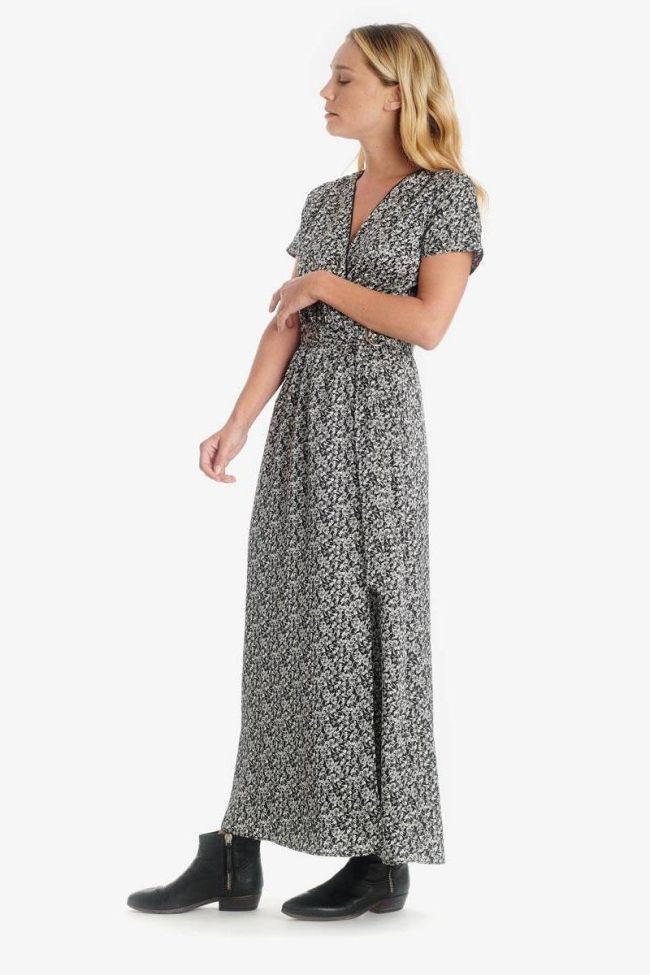 Langes kleid Rugy in schwarz