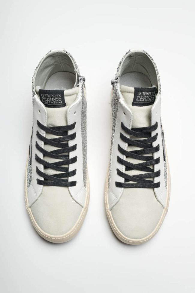 Baskets hautes Soho à paillettes argentées