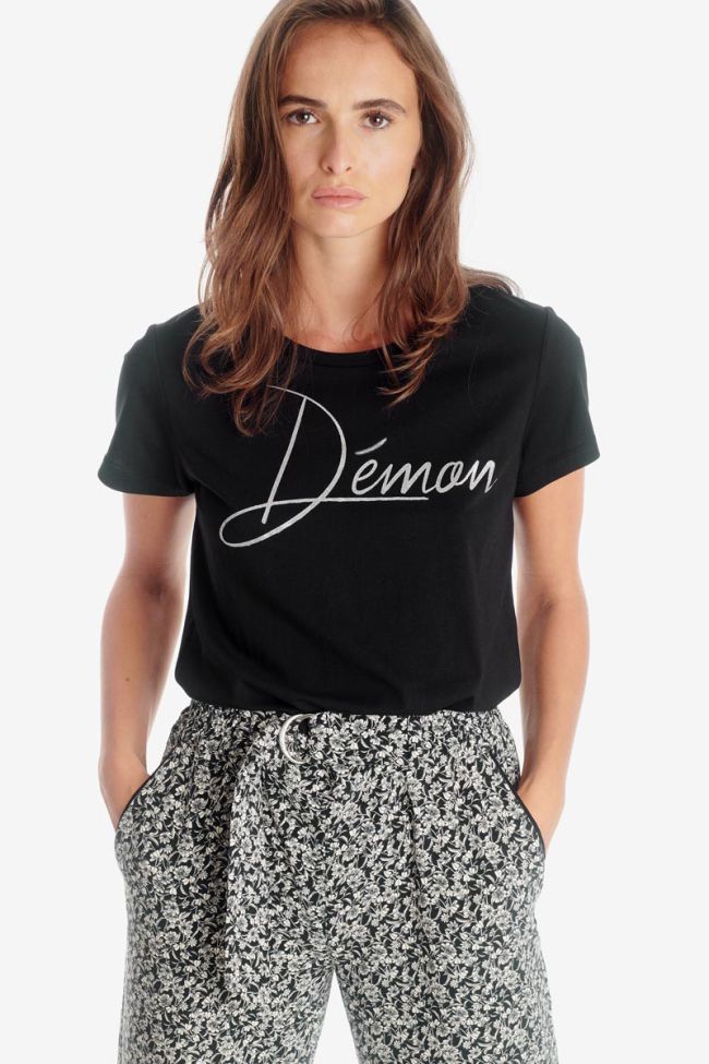 T-shirt Talia in schwarz