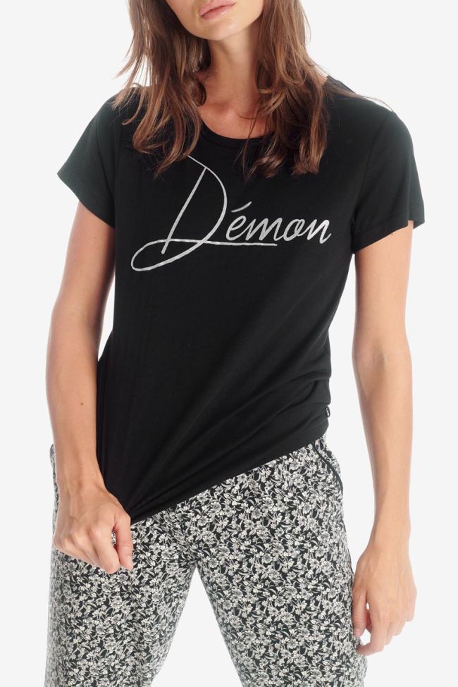 T-shirt Talia in schwarz