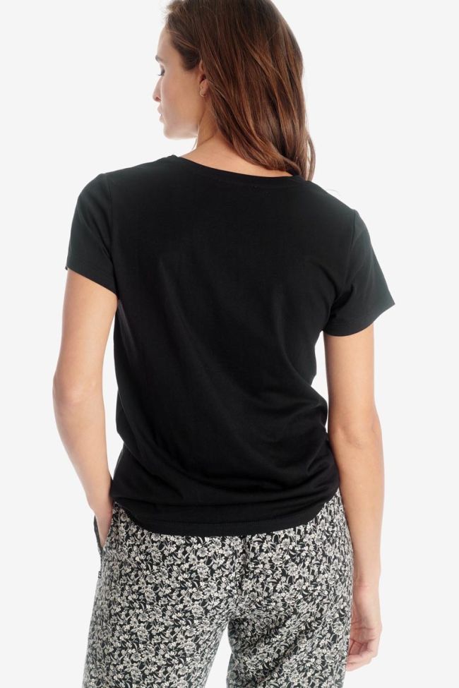 T-shirt Talia in schwarz