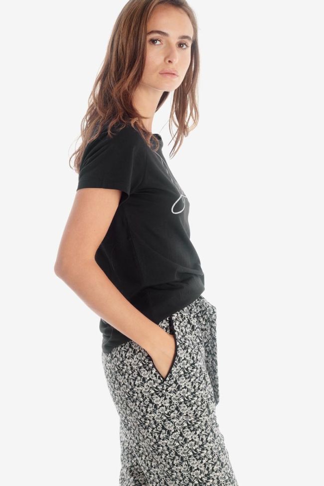 T-shirt Talia in schwarz